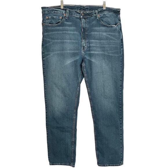 Levis 559 Jeans Mens Sz 42x34 Blue Stretch Straight Zip Heavy Durable Workwear - Picture 1 of 8